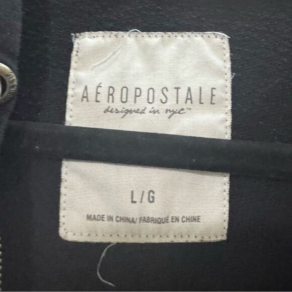 Y2K Aeropostale Full Zip Black White Sequin Hooded Jacket New York Women's Large - Picture 5 of 8